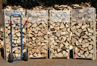 Holzpalette ofenfertiges Kaminholz